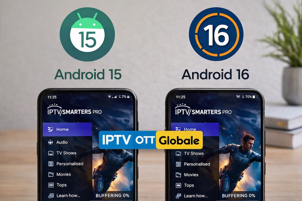 Android 15 vs 16 : Lequel choisir pour IPTV Smarters Pro ?