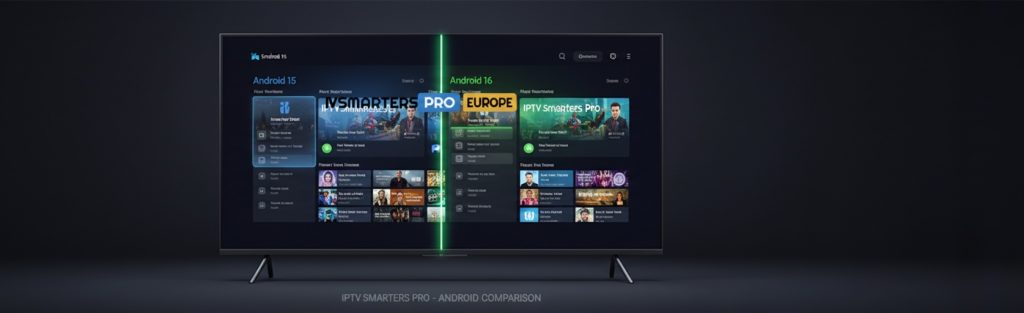 Android 15 vs 16 IPTV Smarters Pro