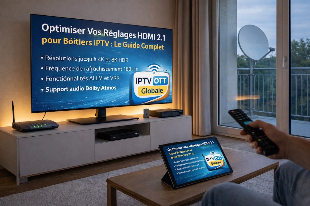 Optimiser les réglages HDMI 2.1 pour boîtiers IPTV 4K 8K HDR VRR ALLM Dolby Atmos